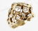 LADIES 14K GOLD DIAMOND CLUSTER RING - 4