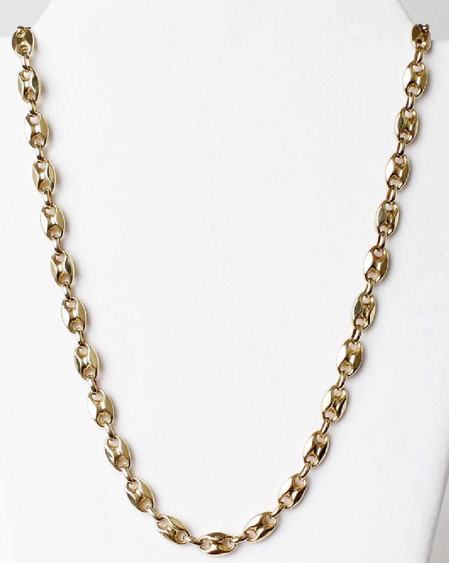 MENS 14K YELLOW GOLD ANCHOR LINK CHAIN NECKLACE (1 of 3)