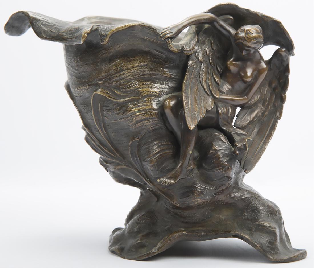 ART NOUVEAU BRONZE CONTEMPORARY VASE (1 of 4)