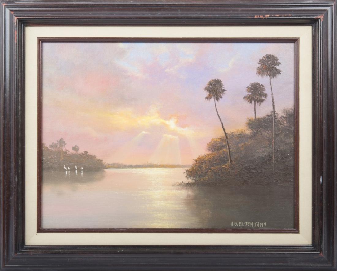 AHMED ELTEMTAMY FLORIDA SUNSET WETLAND OIL (1 of 4)