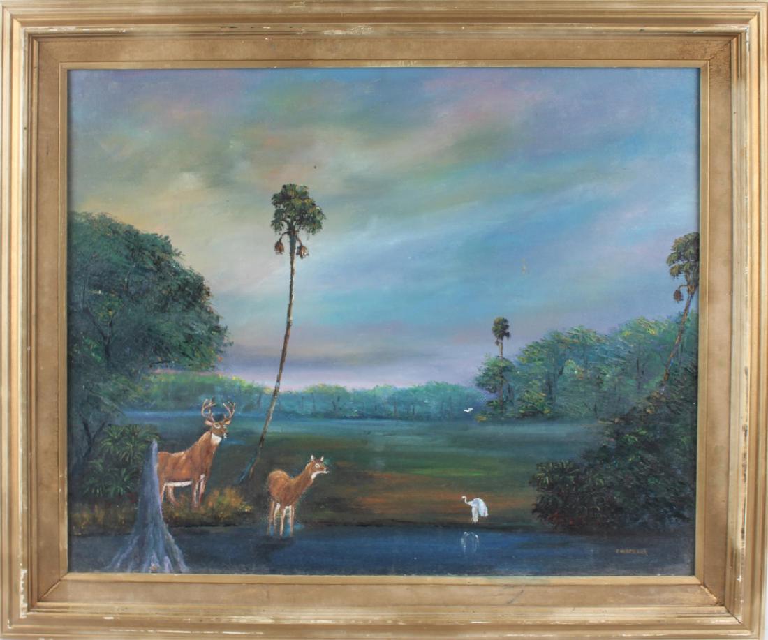 CHICO WHEELER FLORIDA HIGHWAYMEN DEER PAINTING (1 of 4)