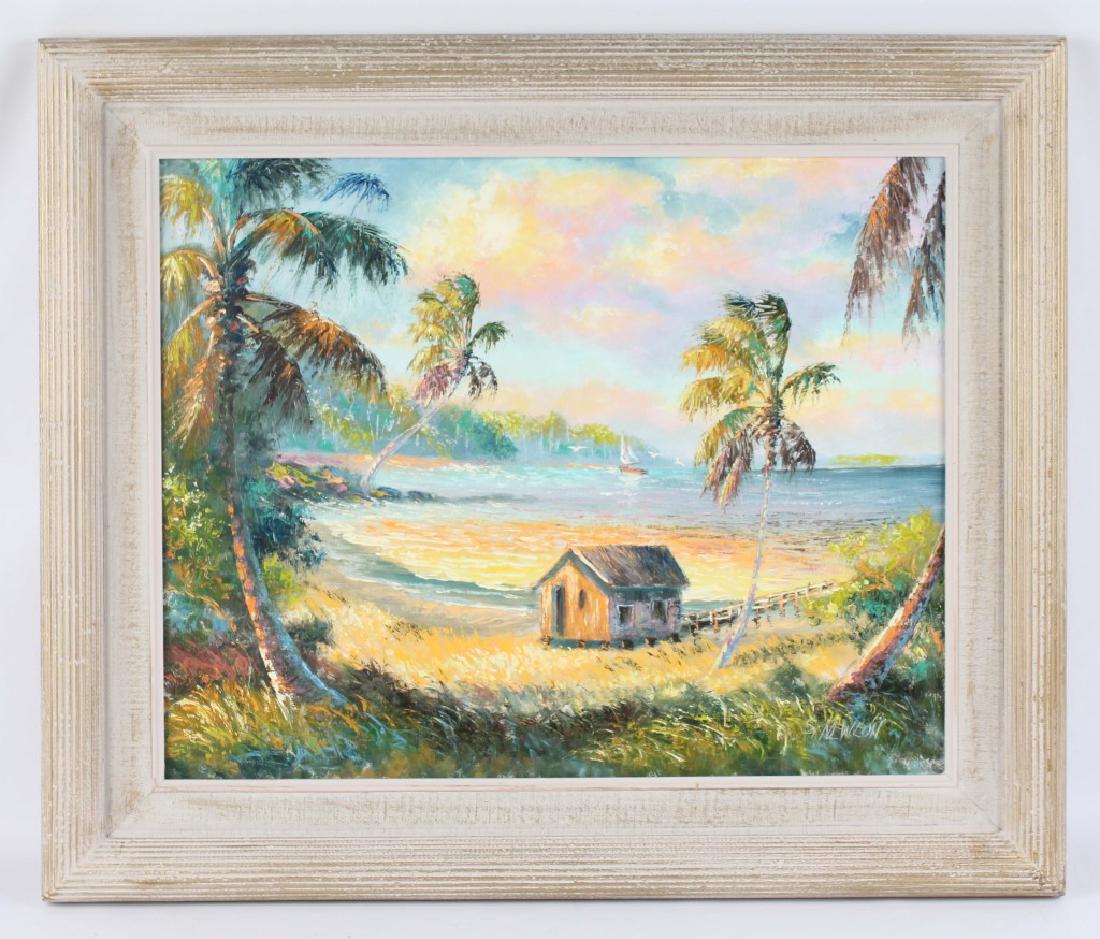SAM NEWTON FLORIDA HIGHWAYMEN OIL ON BOARD (1 of 4)