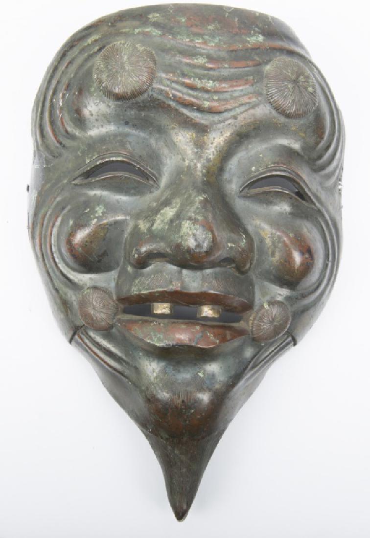 JAPANESE BRONZE NOH MASK (1 of 2)