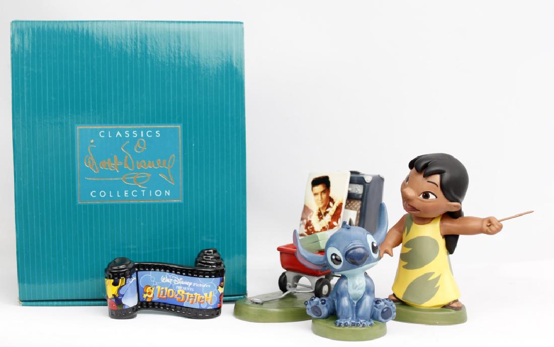 CLASSIC WALT DISNEY COLLECTION - LILO AND STITCH: CLASSIC WALT DISNEY COLLECTION - LILO AND STITCH Walt Disney's Classic Collection figurines. From Lilo and Stitch, titled "Elvis Presley was a Model Citizen" and "Perplexed Pupil". All marked with the