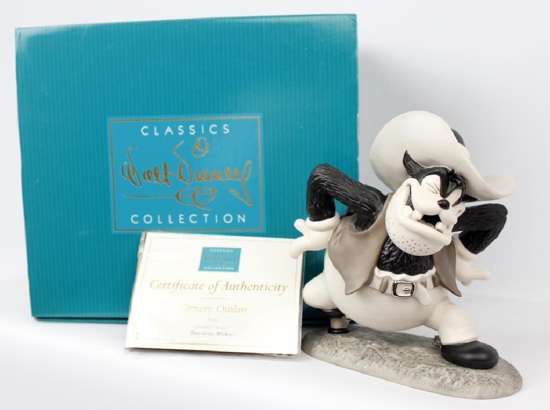 CLASSIC WALT DISNEY COLLECTION - PETE: CLASSIC WALT DISNEY COLLECTION - PETE Walt Disney's Classic Collection figurine from Two gun Mickey titled "Ornery Outlaw " Issue 275 Peg Leg Pete Marked with Tea cup Disney Number 4006680 Size: 7" Co