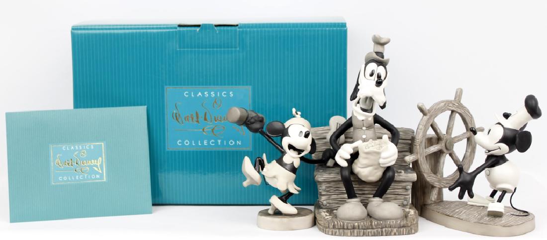 CLASSIC WALT DISNEY COLLECTION - STEAMBOAT WILLIE: CLASSIC WALT DISNEY COLLECTION - STEAMBOAT WILLIE Walt Disney's Classic Collection figurines. All from Steamboat Willie. Minnie Mouse titled "Minnie's Debut." Mickey Mouse titled "Mickey's Debut." Goo