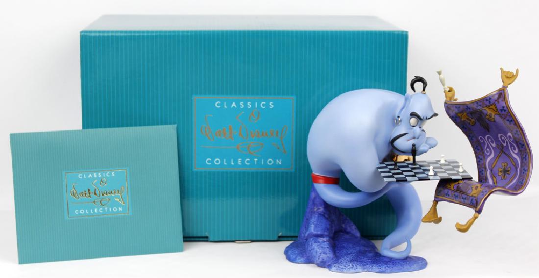 CLASSIC WALT DISNEY COLLECTION - GENIE: CLASSIC WALT DISNEY COLLECTION - GENIE Walt Disney's classic collection of figurines. "I'm Losing to A Rug". Marked with Music Stand, issue 450. Disney number 11K412690. Limited Edition 3096/12,500. M