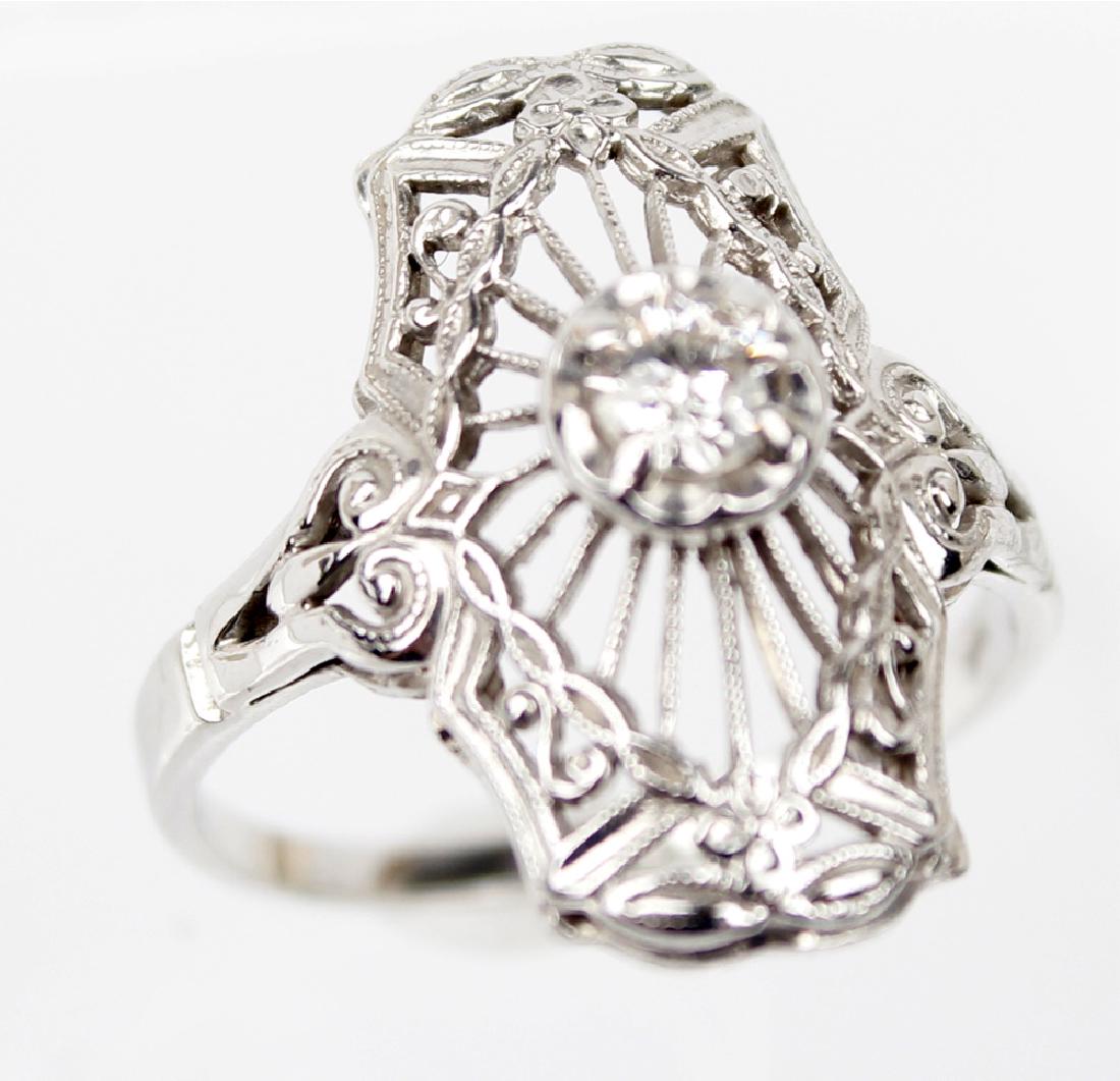 14K WHITE GOLD .20 CT DIAMOND RING (1 of 6)