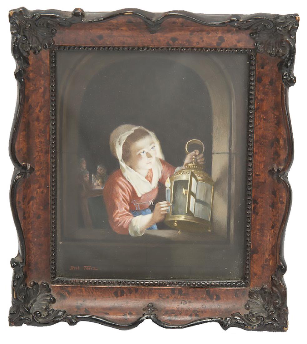 ANTON FENZ AUSTRIAN MINIATURE OIL PAINTING (1 of 4)