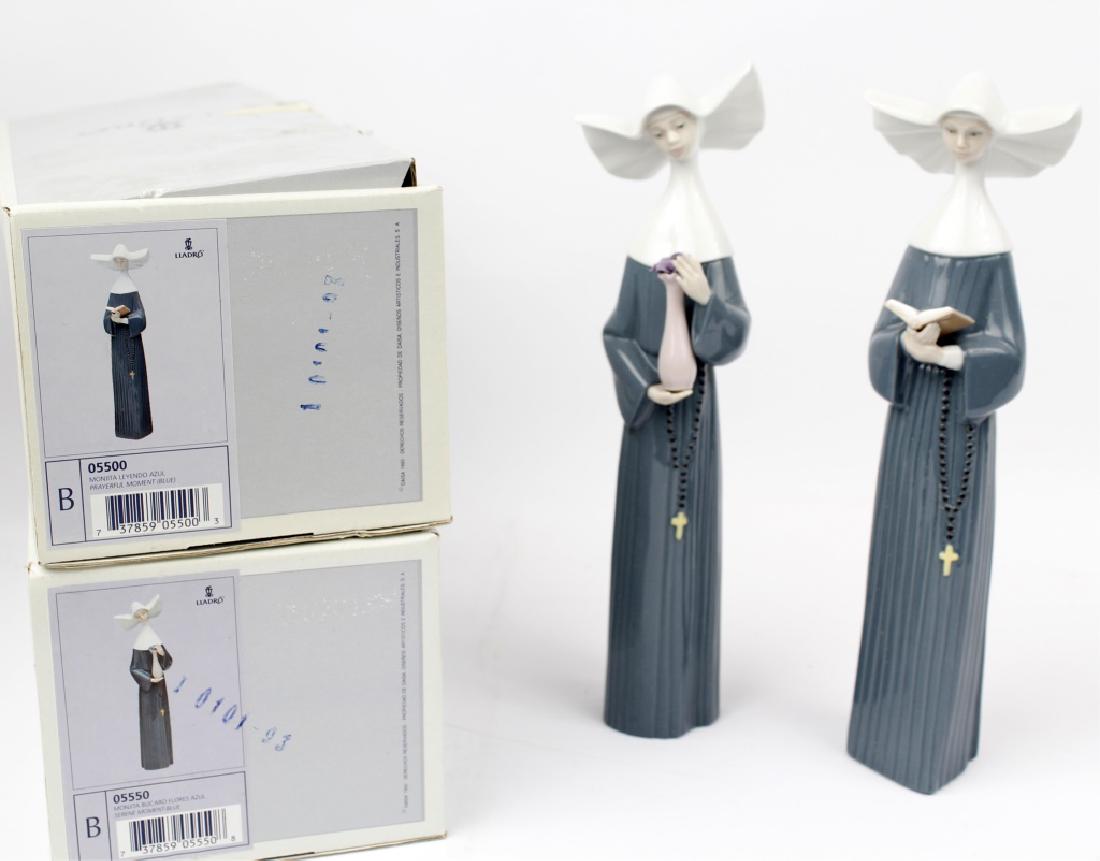 LLADRO NUN FIGURINES 5550 AND 5500 - LOT OF 2 (1 of 3)