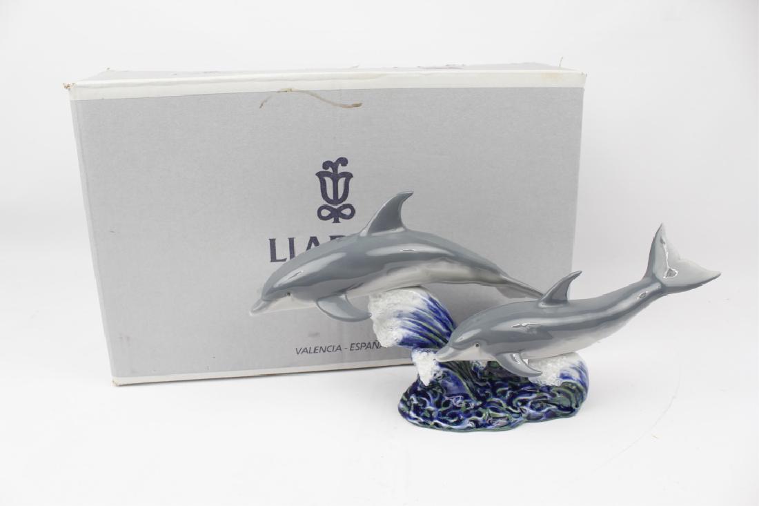 LLADRO PORCELAIN ANIMAL FIGURINE DOLPHINS #6456 (1 of 6)