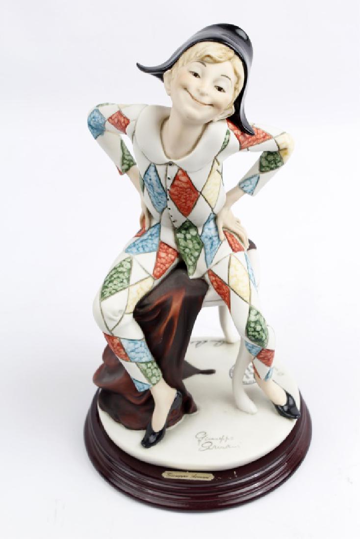 GIUSEPPE ARMANI FIGURINE HARLEQUIN: GIUSEPPE ARMANI FIGURINE HARLEQUIN Giuseppe Armani figurine titled "Harlequin". Made in Italy number 0490-C, in original box. Size: 12"