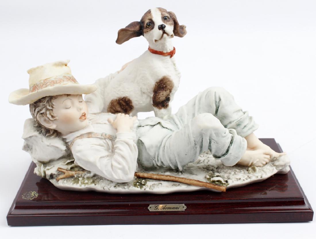 GIUSEPPE ARMANI FIGURINE PALS: GIUSEPPE ARMANI FIGURINE PALS Giuseppe Armani figurine titled "Pals". Number 409.S, Made in Italy and in original box. Size: 6"