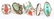 STERLING SILVER TURQUOISE & CORAL RINGS - LOT OF 5