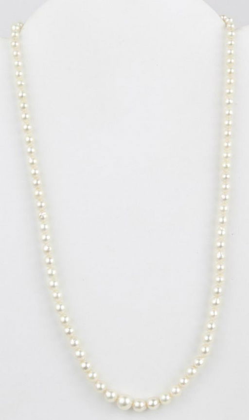 Peter De Natale 10k Pearl Necklace Jul 27 2019 Manor Auctions In Fl