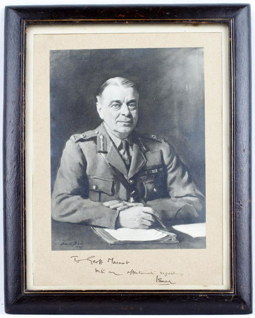 General Ismay Hastings Signed Photograph Framed Aug 24 2019