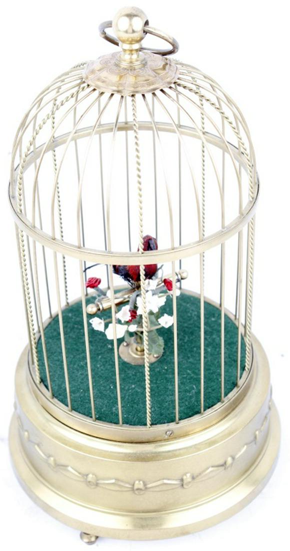 GERMAN MECHANICAL BIRD CAGE MUSIC BOX: GERMAN MECHANICAL BIRD CAGE MUSIC BOX 11" German Mechanical Bird Cage Music Box - Music Box Is In Good Working Condition Size: 11"