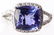 LADIES PLATINUM 4.44 CT TANZANITE & DIAMOND RING