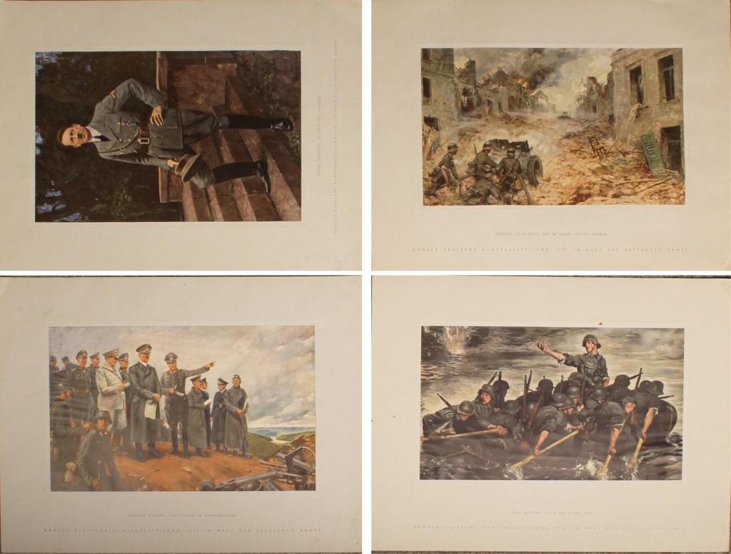 ASSORTED PROPAGANDA WAR TIME POSTERS - LOT OF 4: ASSORTED PROPAGANDA WAR TIME POSTERS - LOT OF 4 Assorted military propaganda posters - lot of 4. Includes the following artists: Franz Triebsch, Herbert Schnurpel, Paul Mathias, and Conrad Hommel. Fro