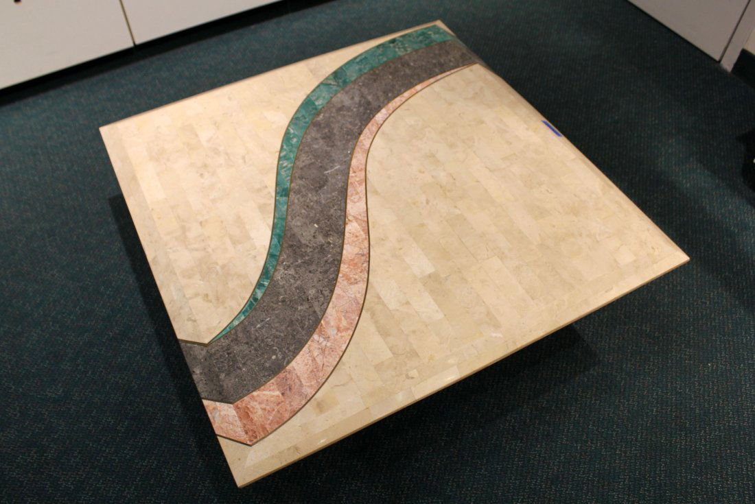 MAITLAND SMITH VINTAGE COFFEE TABLE: Maitland Smith Vintage Coffee table. Square 38" x 38" , 16.5" tall. Third Party Shipping and Vero Local Pickup ONLY! Condition: Very Fine.