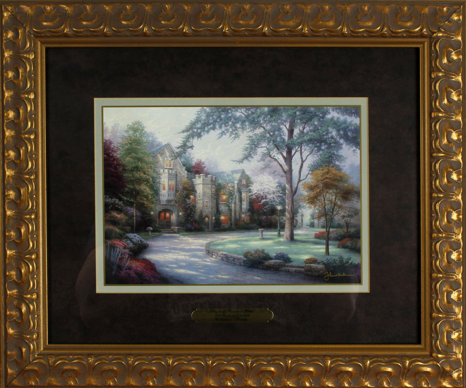 THOMAS KINKADE COLLECTORS SOCIETY PRINTS - 2: Thomas Kinkade, collectors society prints lot of 2 - (1) lochaven cottage, (1)Beyond Sumemrs gate. Condition: Very Fine.
