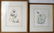 LOT OF TWO HAND COLORED FLOWER PRINTS
