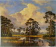 AE BACKUS GLADES MARSH LITHOGRAPH