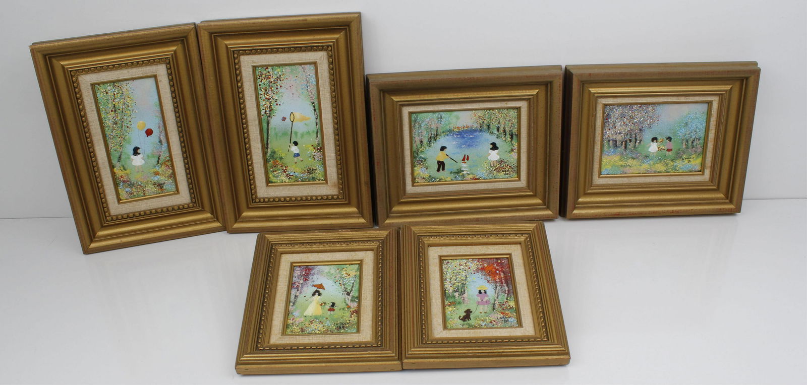 LOUIS CARDIN ENAMEL ON COPPER LOT OF 6 (1 of 5)