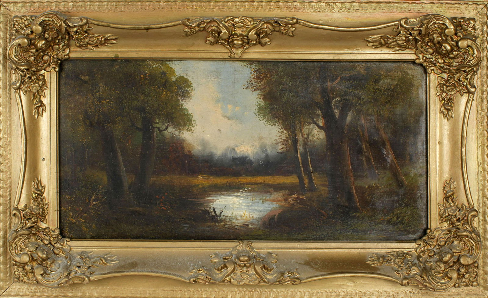 OIL PAINTING FOREST SCENE 19TH CENTURY (1 of 3)