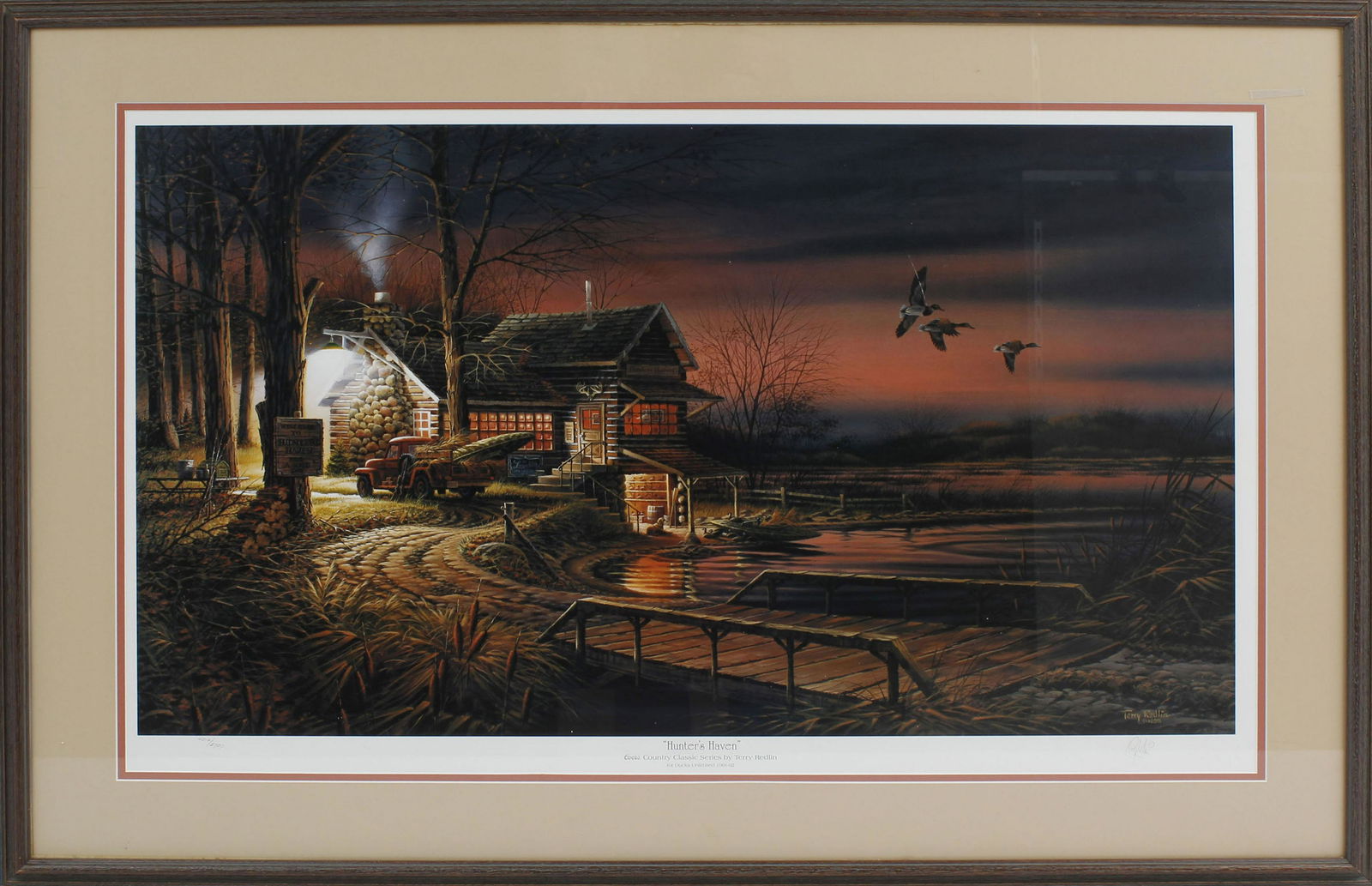 TERRY REDLIN SIGNED "HUNTERS HAVEN" LITHOGRAPH (1 of 6)