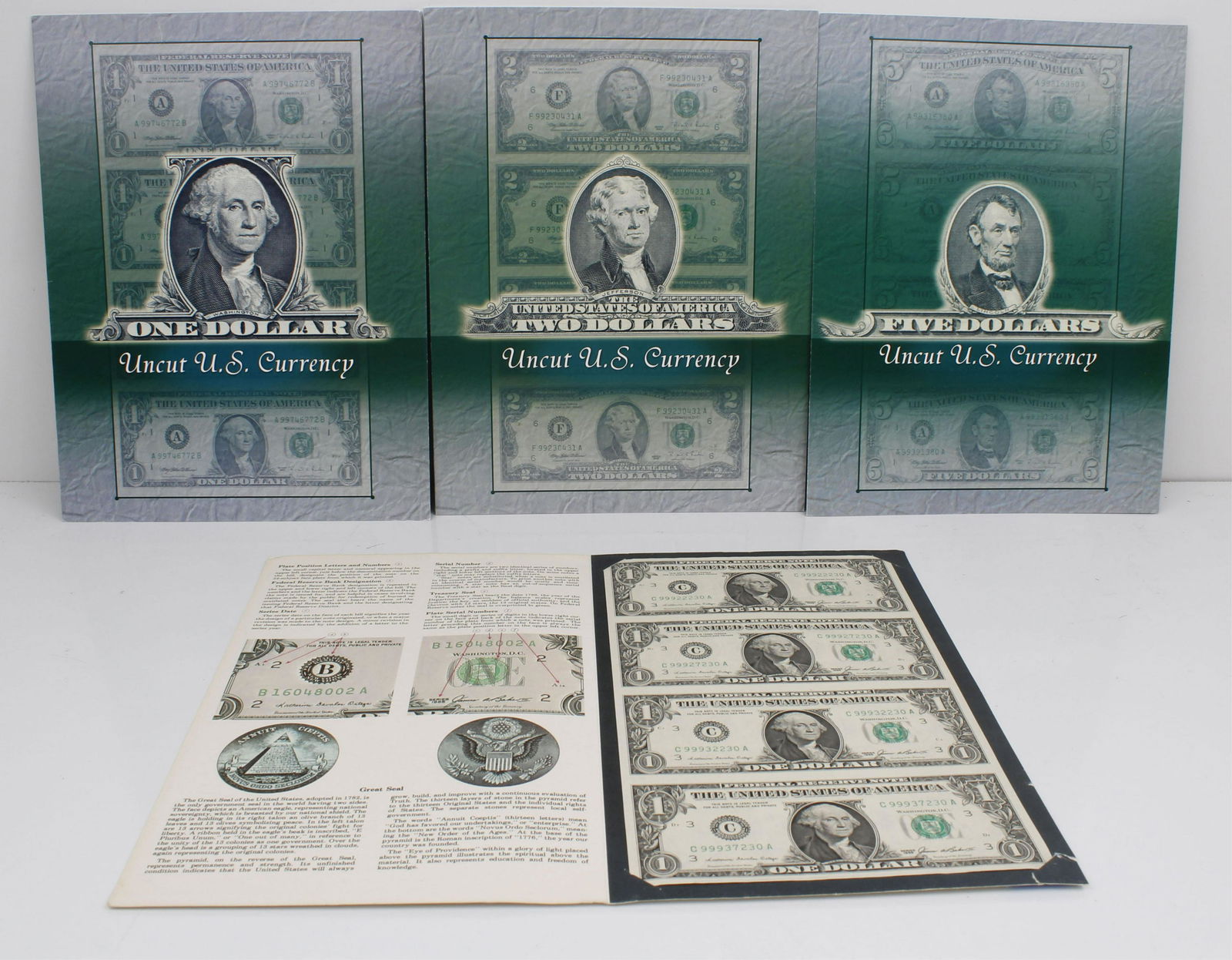 LOT OF UNCUT UNITED STATES CURRENCY (1 of 4)