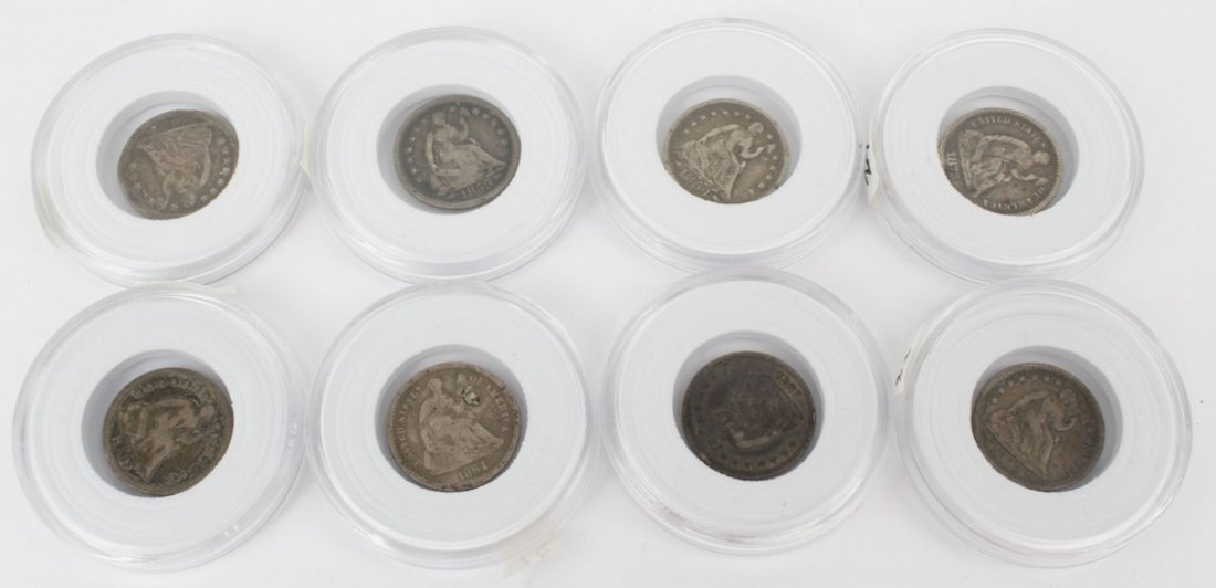 LIBERTY SEATED SILVER HALF DIME COIN COLLECTION (1 of 2)