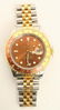 MENS 18K GOLD & STAINLESS ROLEX GMT II WATCH