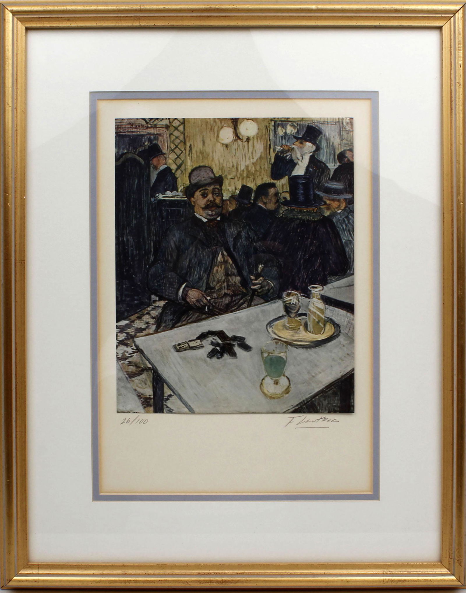 TOULOUSE LAUTREC "ARISTOCRAT MOULIN ROUGE" SIGNED (1 of 4)