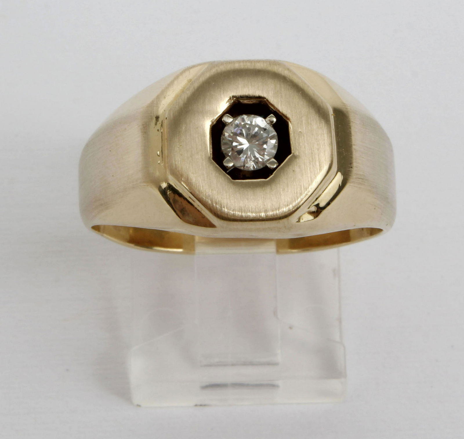 14K GOLD MENS DIAMOND RING .20 CT DIAMOND H VS1 (1 of 5)