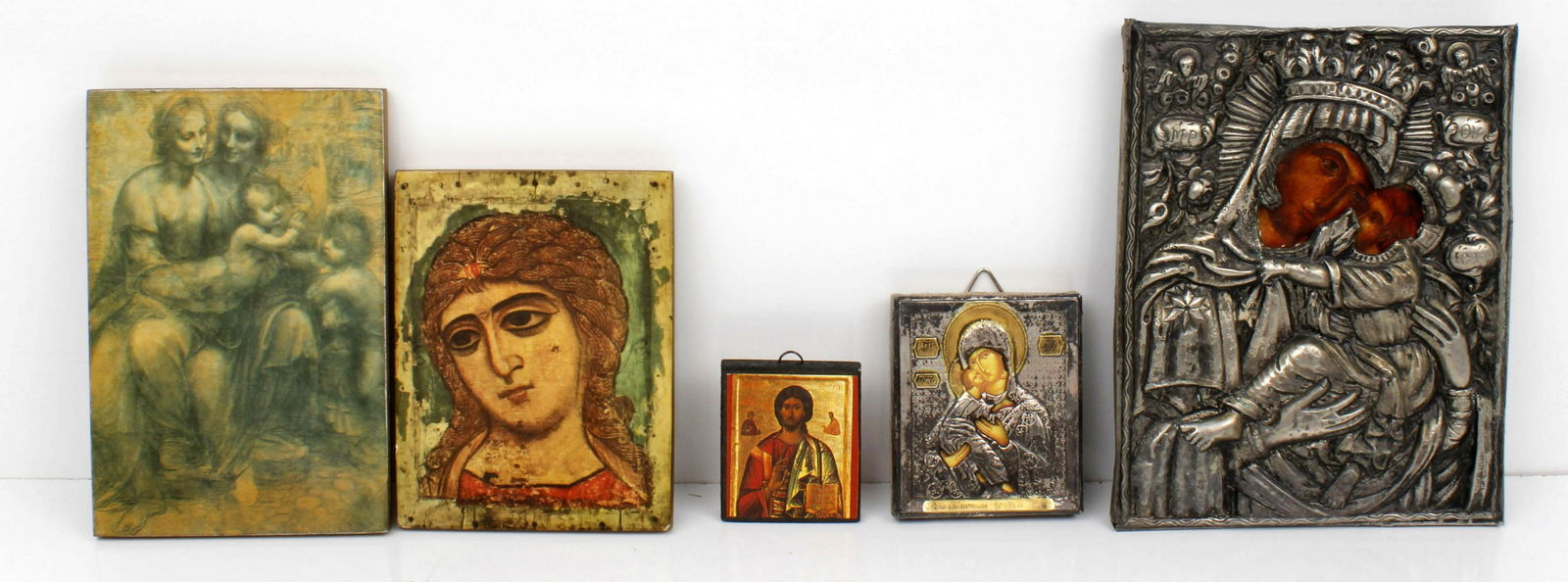 FIVE RUSSIAN / GREEK ICONS CHRISTIAN (1 of 2)