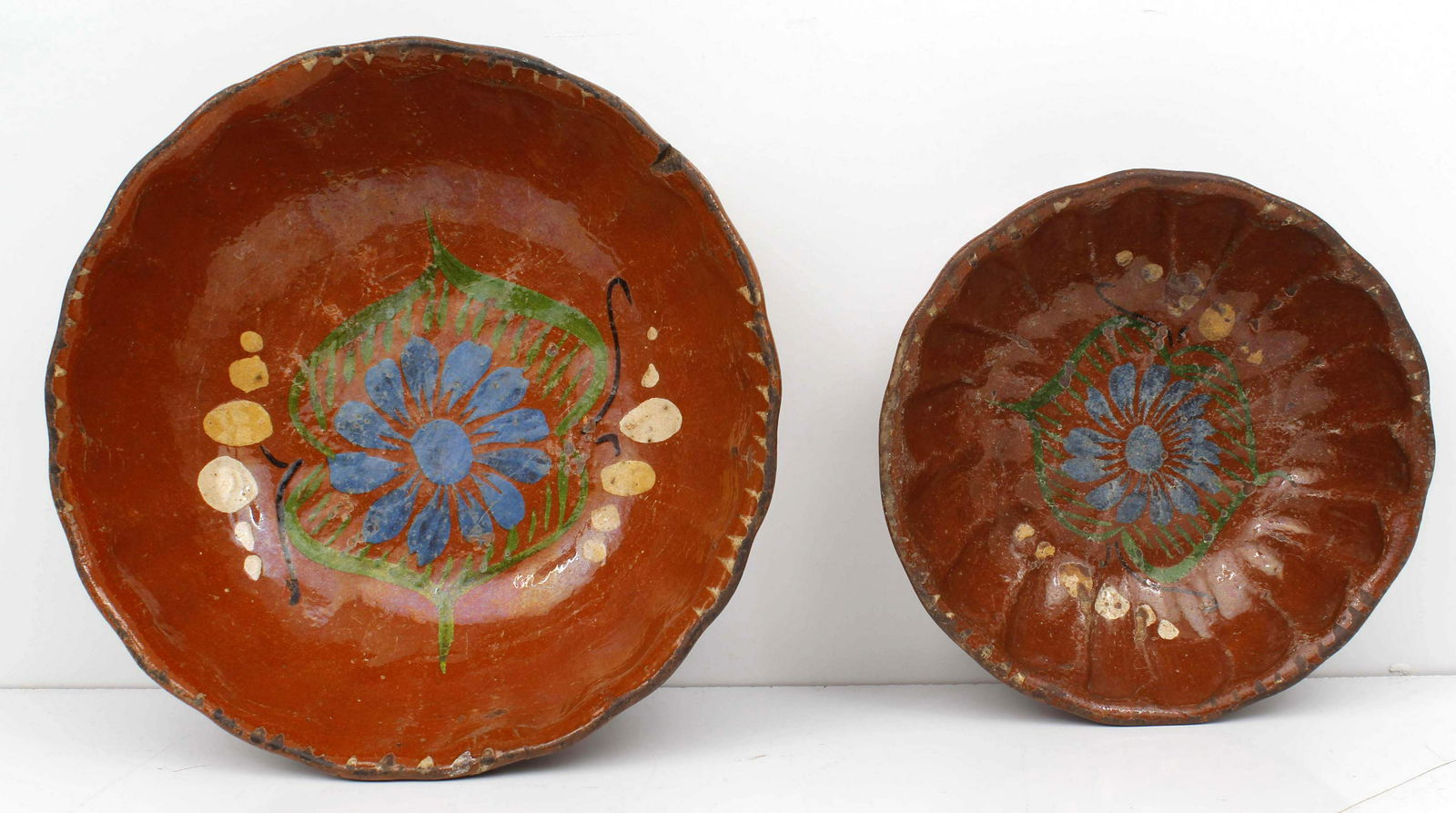 LOT OF TWO REDWARE BOWLS (1 of 2)