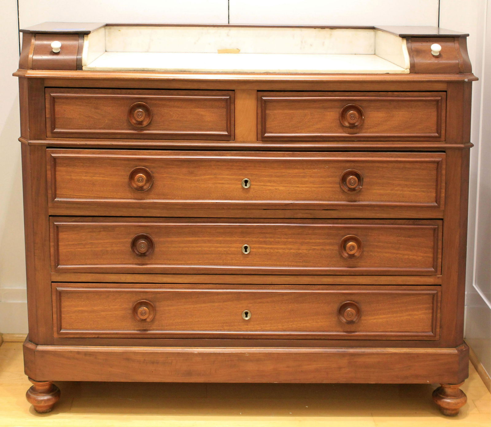 ANTIQUE MARBLE TOP DRESSER EASTLAKE STYLE (1 of 3)
