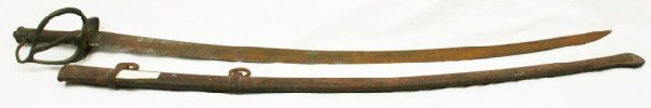 US CIVIL WAR MODEL 1840 CAVALRY SWORD FIELD FIND: US CIVIL WAR MODEL 1840 CAVALRY SWORD FIELD FIND "Wristbreaker" model 1840. Repairs to the hilt which indicates probably Confederate use. Reputedly excavated at Brandy Station. The Battle of Brandy St