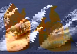 Impressive Alaskan Carved Ivory Walrus Tusk with Eskimo - Feb 07, 2013