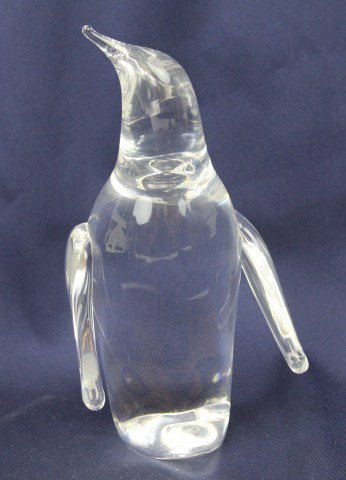 STEUBEN GLASS PENGUIN #8080: STEUBEN GLASS PENGUIN #8080 Steuben Glass Penguin. Item 8080. Signed "Steuben" to the base. Size: 6.5" Condition: VGC Est. $200 - 400
