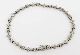 14K WHITE GOLD LADIES DIAMOND TENNIS BRACELET (1 of 3)