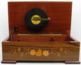 INLAID VENEER THORENS MUSIC BOX/JEWELRY HOLDER