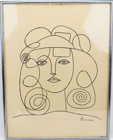 Line Drawing By Pablo Picasso : Pablo picasso lithograph line drawing