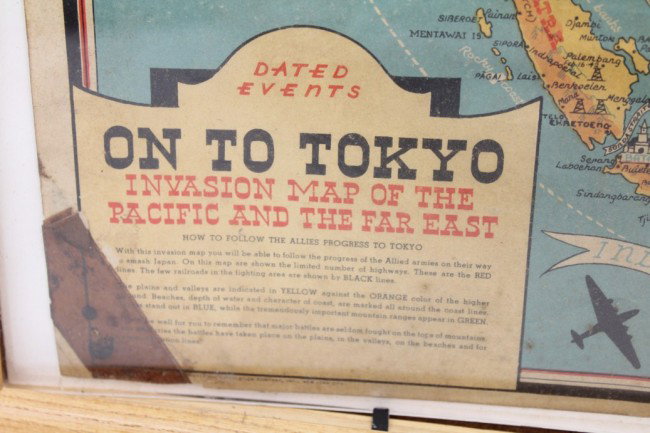 ON TO TOKYO WWII INVASION MAP OF THE PACIFIC - 4
