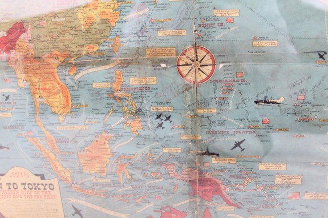ON TO TOKYO WWII INVASION MAP OF THE PACIFIC - 8