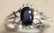 LADIES STERLING SILVER RING W/ SPINEL - 5