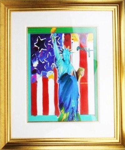 PETER MAX "UNITED WE STAND 2" SIGNED: PETER MAX "UNITED WE STAND 2" SIGNED Peter Max (American, 1937). Max is an iconic artist who is well known for his unique style of mixed-media art. He has appeared on the cover of Life Magazine, and h