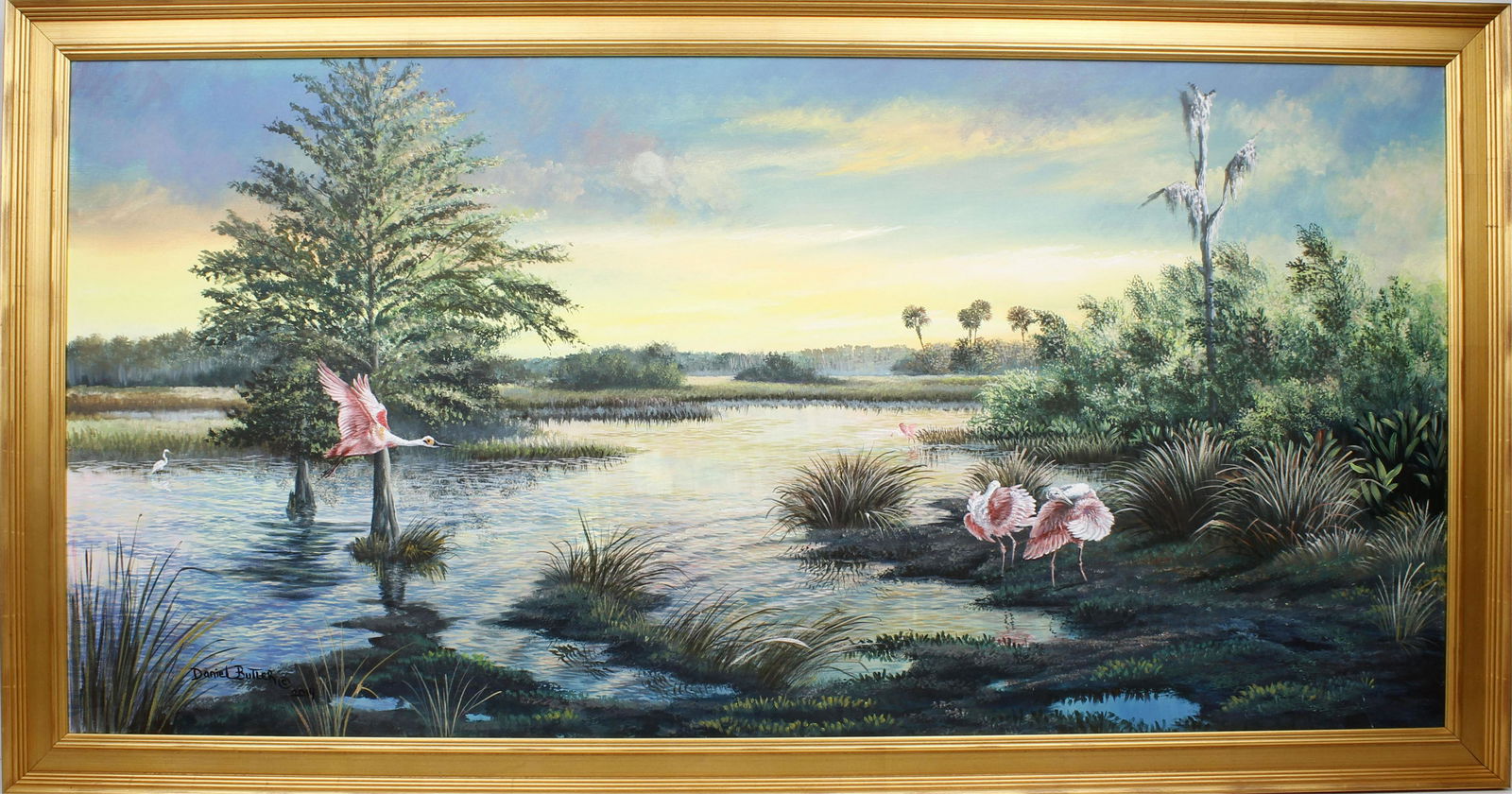 DANIEL BUTLER FLORIDA ARTIST MOON ON FLAMINGOS (1 of 4)