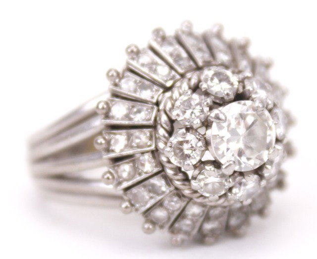 EDWARDIAN PLATINUM & DIAMOND ESTATE RING 2.10ct: This ring is being sold in order to raise funds for a charity donation to the Young survival coalition. The Young Survival Coalition is a national organization that provides education, support, and re